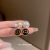 Real Gold Electroplated Silver Needle Zircon with Diamond Pearl Alphabet Letter Earrings 2022 New Earrings Fashion Ol Earrings Wholesale