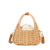 Rattan Handbag Knitted Messenger Bag Trendy Women's Bags Simple Casual Rattan Shoulder Bag Wholesale