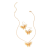 European and American Style Cool Golden Butterfly Earrings Clavicle Chain Online Influencer Pop Ornament Butterfly Studs Titanium Steel Necklace Set