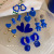 925 Silver Needle Klein Blue Heart Wool Ball Earrings Autumn and Winter New Bear Earrings Plush High-Grade Earrings for Women