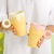 Creative Personality Cone Ice Cream Cup Ceramic Relief round Handle Hand Gift Drinking Cup Breakfast Cup Simple and Fresh