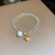 Zircon Letter Lovely Geometric Freshwater Pearl Bracelet Light Luxury High Sense Fashion Bracelet Ins Temperament Bracelet for Women