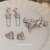 Silver Needle Baroque Style Zircon Heart-Shaped Tassel Earrings Korean Niche Ins Frosty Style Stud Earrings High-Grade Earrings