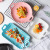 Household Creative Color Glaze Binaural Hollow Chrysanthemum Ceramic Ovenware Commercial Swing Plate Dinner Plate Fruit Plate Foreign Trade