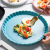 Nordic Homemade Underglaze Creative Chrysanthemum Ceramic Food Plate Western Cuisine Steak Plate Pizza Plate Spot