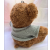 Teddy Bear Cloth Label Dressing Teddy Bear Sitting Version Embossed Velvet Bear Doll Plush Toy