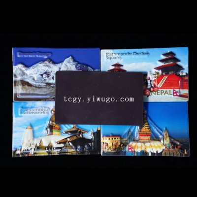 Tourist Souvenirs/Customized Decorations/Factory Direct Sales City Theme Nepal Multi-Style Plastic Magnet