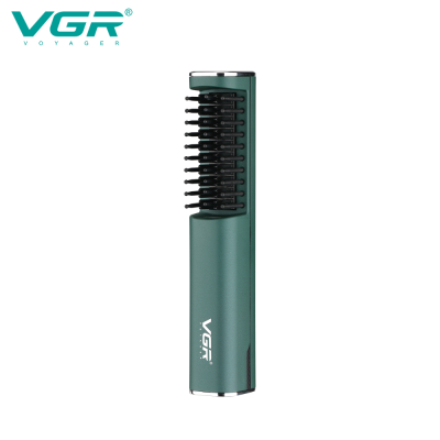 VGR V-587 Ceramic Coating USB Charging Rechargeable Electric Cordless Automatic Brush Hair Straightener Comb