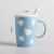 Creative Relief Cat's Paw Ceramic Cup Office Home Large Capacity Drinking Mug with Cover Spoon Couple Breakfast Cup