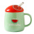 Creative Mug Ins Fresh Fruit Ceramic Cup Office Home Large Capacity Cup with Straw Gift Cup