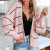 Foreign Trade European and American Foreign Trade Women's Clothing Autumn and Winter Cross-Border New Arrival Striped Trade Cardigan Short Loose Sweater