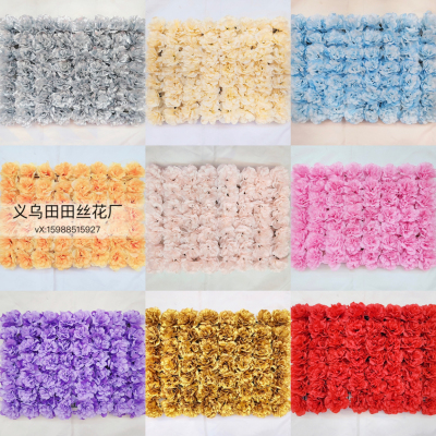 Factory Supply Simulated Pincushion Rows Wedding Carpet Simulated Pincushion Wedding Celebration Photographic Studio Artificial Flower Flower Wall