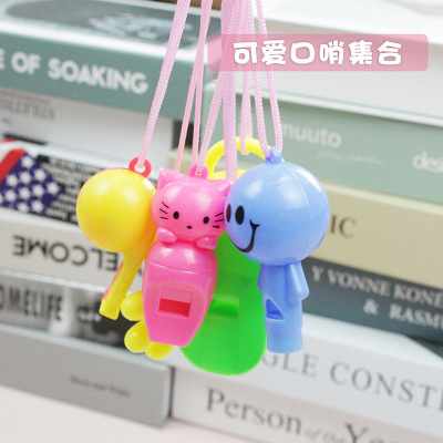 Cartoon Children Whistle Cute Student Gift Outdoor Whistle Plastic Children Whistle Scan Code Small Gift Wholesale