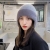 New Student Rabbit Fur Knitted Hat Western Style All-Matching Female Cap Ear Protection Cold-Proof Woolen Cap