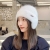 New Student Rabbit Fur Knitted Hat Western Style All-Matching Female Cap Ear Protection Cold-Proof Woolen Cap
