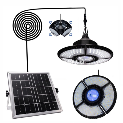 Cross-Border Solar Garage Light 4+1 Leaf Solar Chandelier One Drag One Drag Two Split Solar Garden Lamp