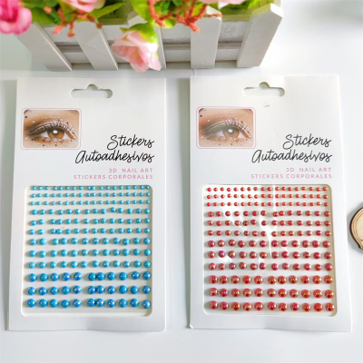 Pearl Stickers Facial Makeup Eye Makeup Diamond Eye Pad Bright Diamond Sticker Tear Diamond Accessories Paper Eye Sequins Tear Mole Stickers