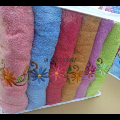 Foreign Trade Export Bath Towel 6 Color Set 70*140 Bath Towel Satin Adult Big Towel Factory Direct Sales Cross-Border Goods