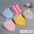 Newborn Saliva Towel Newborn Cute Cotton Custom Logo Autumn and Winter Cartoon Princess Solid Color Baby's Triangular Hood