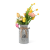 Classical Art Retro Tin Dried Flower Bucket Wine Pot Shape Fake/Artificial Flower Flower Arrangement Pot Living Room Decoration Iron Vase