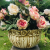 European-Style Retro Rose Flower Column Rose Flower Pot Garden Green Plant Handicraft Simulation