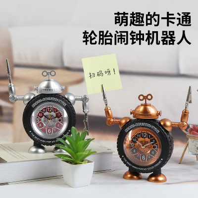 Haotao Clock Mh7001 Robot 2022 New Alarm Clock Note Clip Sub-Function Necessary for Students to Get up