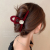 High-Grade ~ Wine Red Velvet Pearl Shark Clip Women's Autumn and Winter Back Head Large Grip Elegant Graceful Headdress