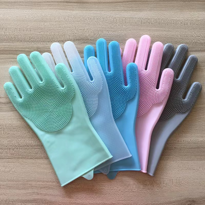 Factory Direct Sales Silicone Dishwashing Multi-Functional Multi-Purpose Gloves Kitchen Cleaning Magic Household Gloves Meet The Needs