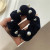 Autumn and Winter New Solid Color Velvet Beaded Large Intestine Ring ~ Fashion Retro French High-Grade Hair Ring Tie Hair Accessory for Ponytail