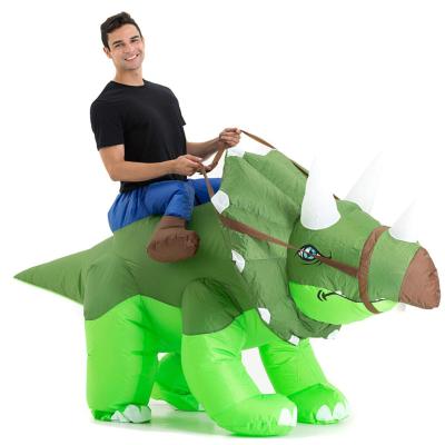 Cross-Border Amazon New Dinosaur Inflatable Clothing Jurassic Green Triceratops Children's Performance Inflatable Clothes