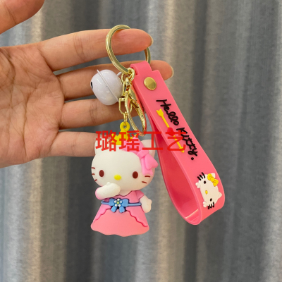 Cartoon PVC Soft Rubber Accessories Key Chain Customization Large Doll Keychain Hello Kitty Car Key Pendant