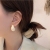 New Korean Design Resin Pattern Geometric Sterling Silver Needle Earrings Retro Temperament Wild C- Shaped Earrings for Women