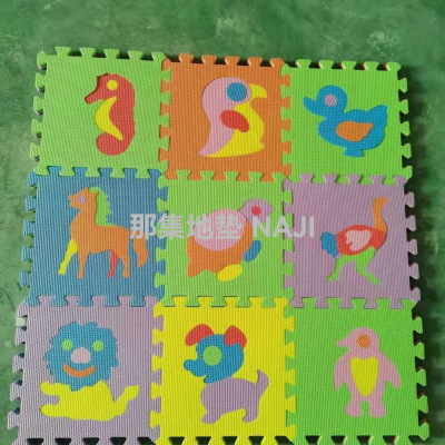 1.0cm Thick Eva Puzzle Animal Pattern Children Education Jigsaw Puzzle Mats Foot Pad Foam Falling-Resistant Mat Foam Mats