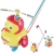 Hand Push Fun Bell Cartoon Duck 376 Infant Walker Pusher Car Stall Educational Children's Toys