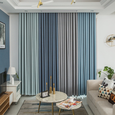 Factory Modern Simple Shading Linen Curtain Solid Color Living Room Bedroom Yafini Curtain Spot Customization