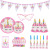 Cross-Border Unicorn Lol Theme Disposable Tablecloth Girls Pink Party Decoration Tablecloth 108 * 180cm