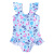 Flounced Slant Shoulder One-Piece Swimsuit for Children Cartoon Cute Baby Girl Swimming Trunks Swimsuit