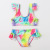 Lotus Leaf Shoulder Children's Two-Piece Swimsuit Children's Cartoon Cute Baby Girl Strap Swimsuit