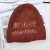 Children's Hat Autumn Winter Warm Knitted Hat Boys and Girls Sleeve Cap Fashion Letters Woolen Cap