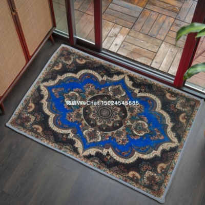 Cashmere-like Printed Mat European-Style Living Room Bedroom Carpet Bathroom Non-Slip Mat Household Mat Doormat and Foot Mat