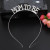 Cross-Border European and American Letter Headband Metal Alloy Headband Mom to Be Headdress Wedding Festival Hair Accessories Can Be Customized