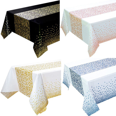 Amazon Dot Party Table Cloth Printing Party Plastic PEVA Tablecloth Middle Dot Disposable Table Cloth