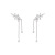 Sterling Silver Needle Korean Style New Super Flash Zircon Wings Earrings Women's Advanced Design Long Tassel Earrings Earrings