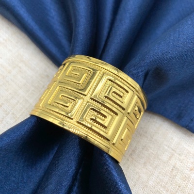 Hotel Model Room Chinese Style European Style Napkin Buckle Napkin Ring Mouth Napkin Circle Napkin Ring Gold Silver