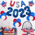 2023 American Independence Day USA Aluminum Balloon 10-Inch Rubber Balloons Party Layout Balloon Set Customization