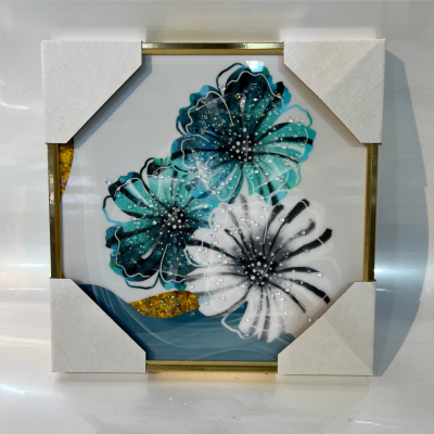 Crystal Porcelain Diamond-Embedded Decorative Painting Crystal Porcelain Decorative Calligraphy and Painting Diamond-Embedded Photo Frame Calligraphy and Painting Diamond-Embedded Painting Flower Decorative Calligraphy and Painting