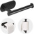 Kitchen Cabinet Tissue Holder Self-Adhesive 304 Stainless Steel Punch Free Paste Brushed Black Wall Hanging