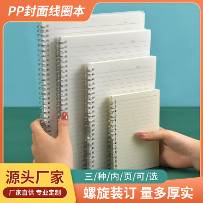 Dot Matrix Checkered Blank Transparent Notebook Class Notes Student Notepad Business Office Pp Cover Coil Notebook