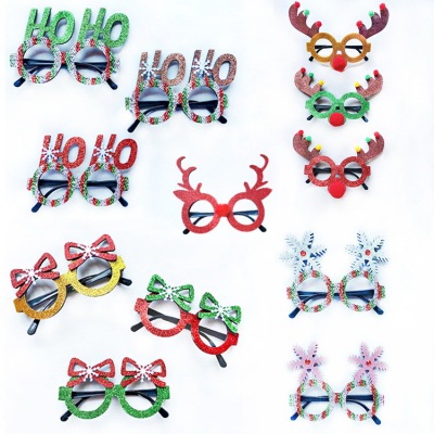 New Christmas Decorative Glasses Adult and Children Toy Gifts Santa Snowman Antlers Creative Glasses