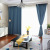 Curtain Finished Living Room Bedroom and Household Light Blocking Thickening Island Linen Plain Simple Modern Floor Bay Window Shade Cloth